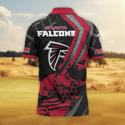 LIMITED EDITION - NEW CUSTOMIZED NFL18 ATF ATLANTA FALCONS POLO SHIRT