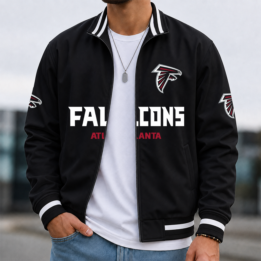 [SPECIAL OFFER] NEW CUSTOMIZED NFL18 ATF ATLANTA FALCONS MEN'S CASUAL JACKET