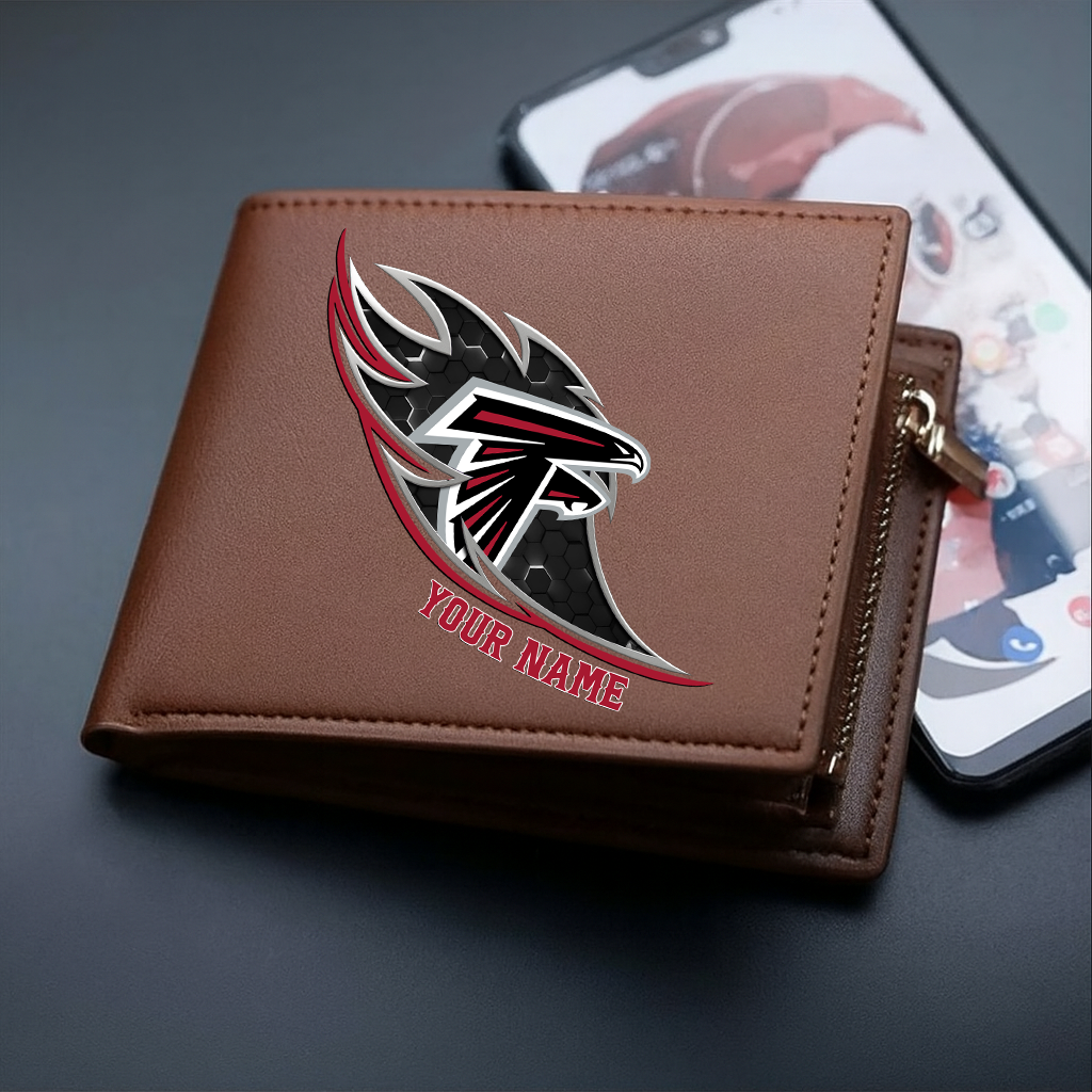 LIMITED EDITION - NEW CUSTOMIZED NFL18 ATF ATLANTA FALCONS LEATHER WALLET