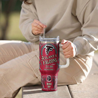 LIMITED EDITION - NEW CUSTOMIZED NFL 18 ATF ATLANTA FALCONS 40OZ TUMBLER