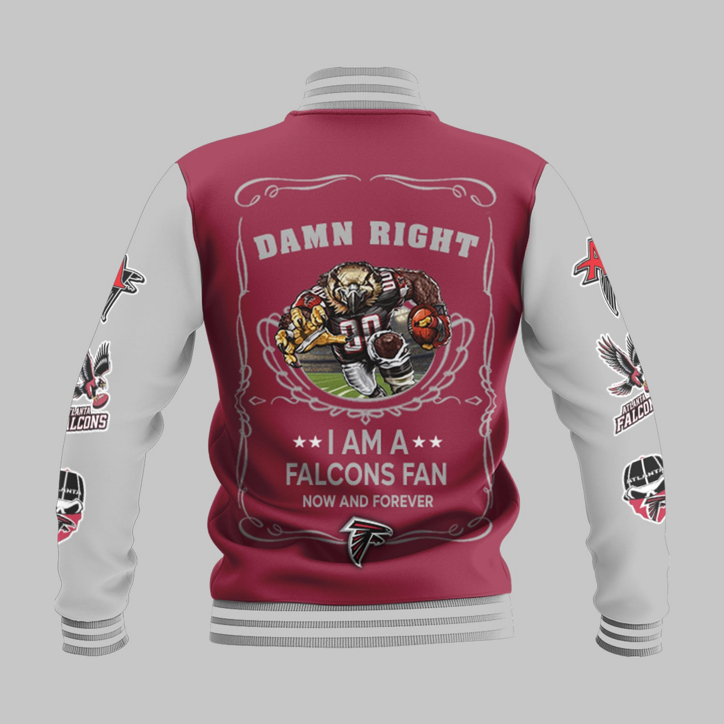 LIMITED EDITION - NEW CUSTOMIZED NFL18 ATF ATLANTA FALCONS BASEBALL JACKET