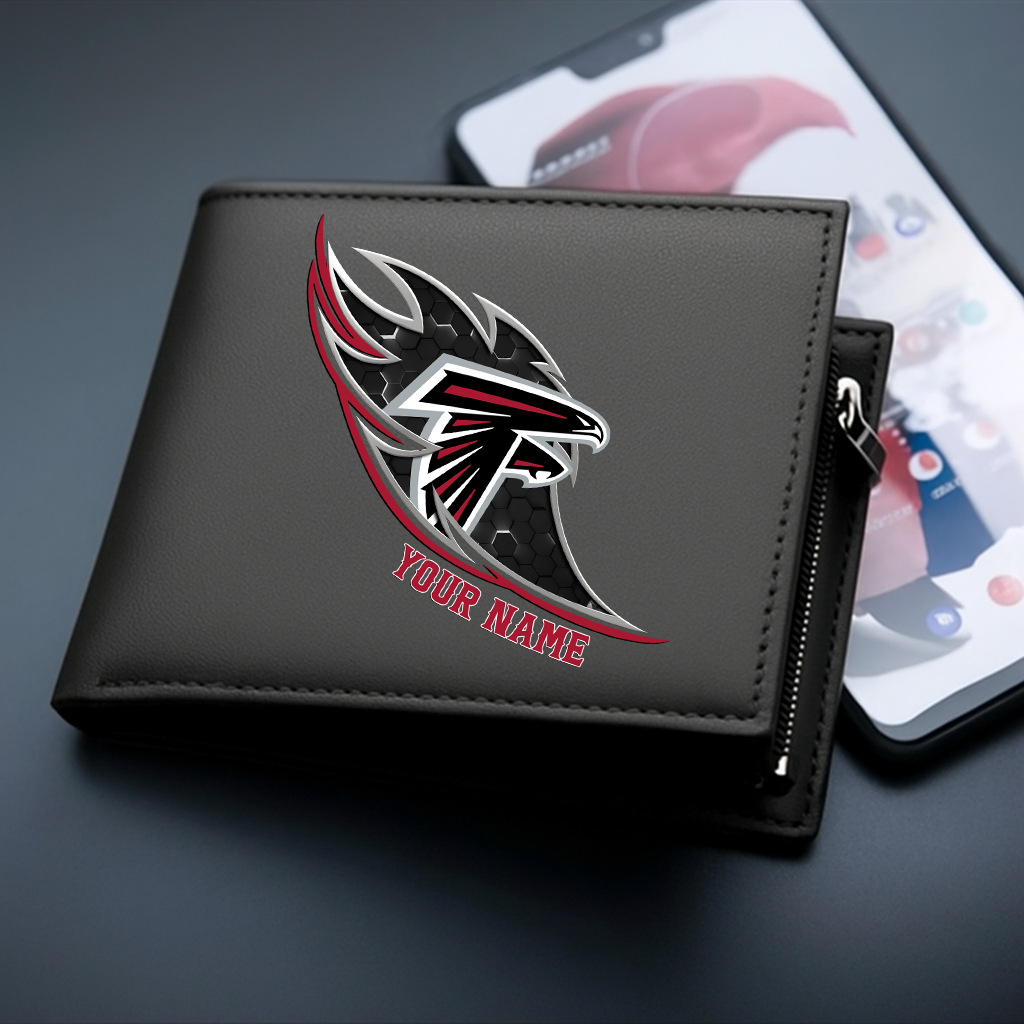 LIMITED EDITION - NEW CUSTOMIZED NFL18 ATF ATLANTA FALCONS LEATHER WALLET