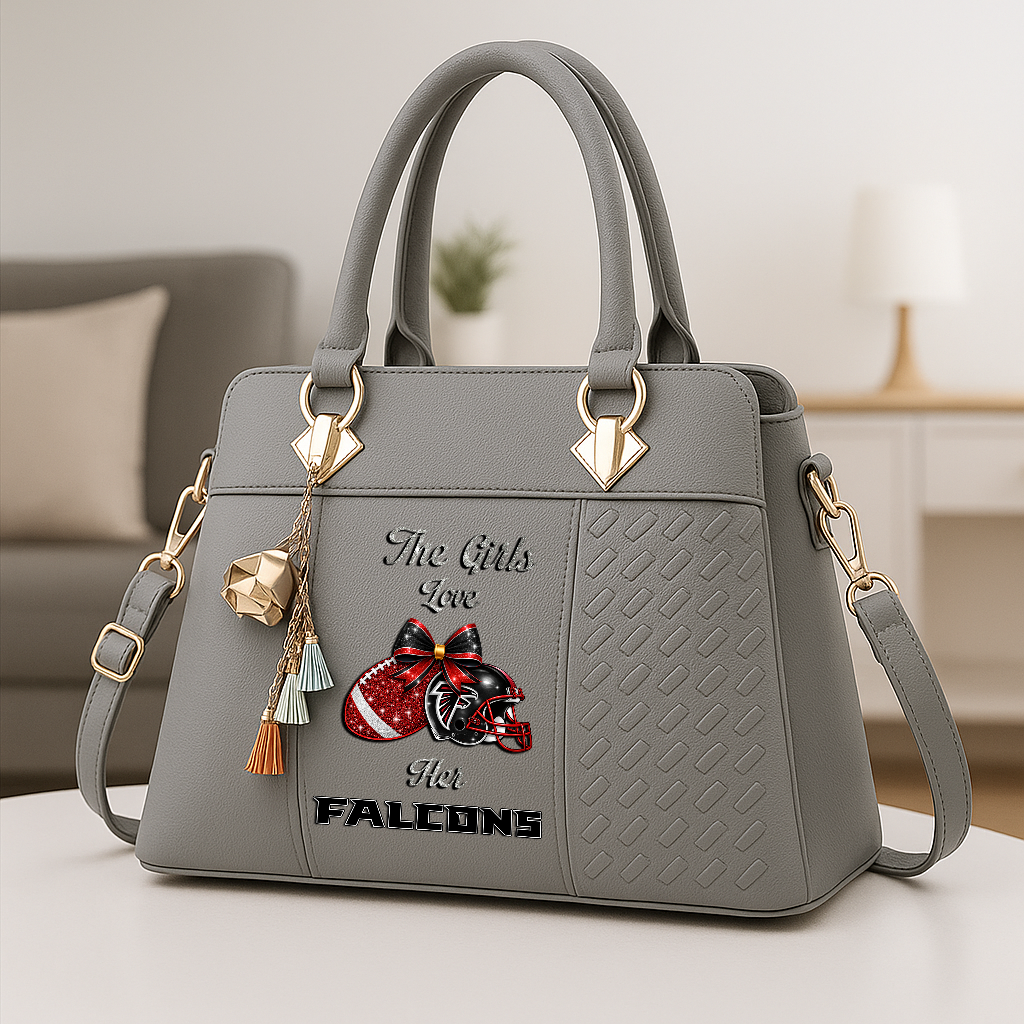 LIMITED EDITION - NEW CUSTOMIZED NFL18 ATF ATLANTA FALCONS WOMEN'S ZIP HANDBAG MULTICOLOR