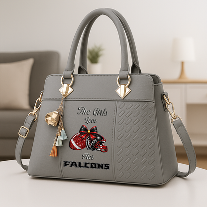 LIMITED EDITION - NEW CUSTOMIZED NFL18 ATF ATLANTA FALCONS WOMEN'S ZIP HANDBAG MULTICOLOR