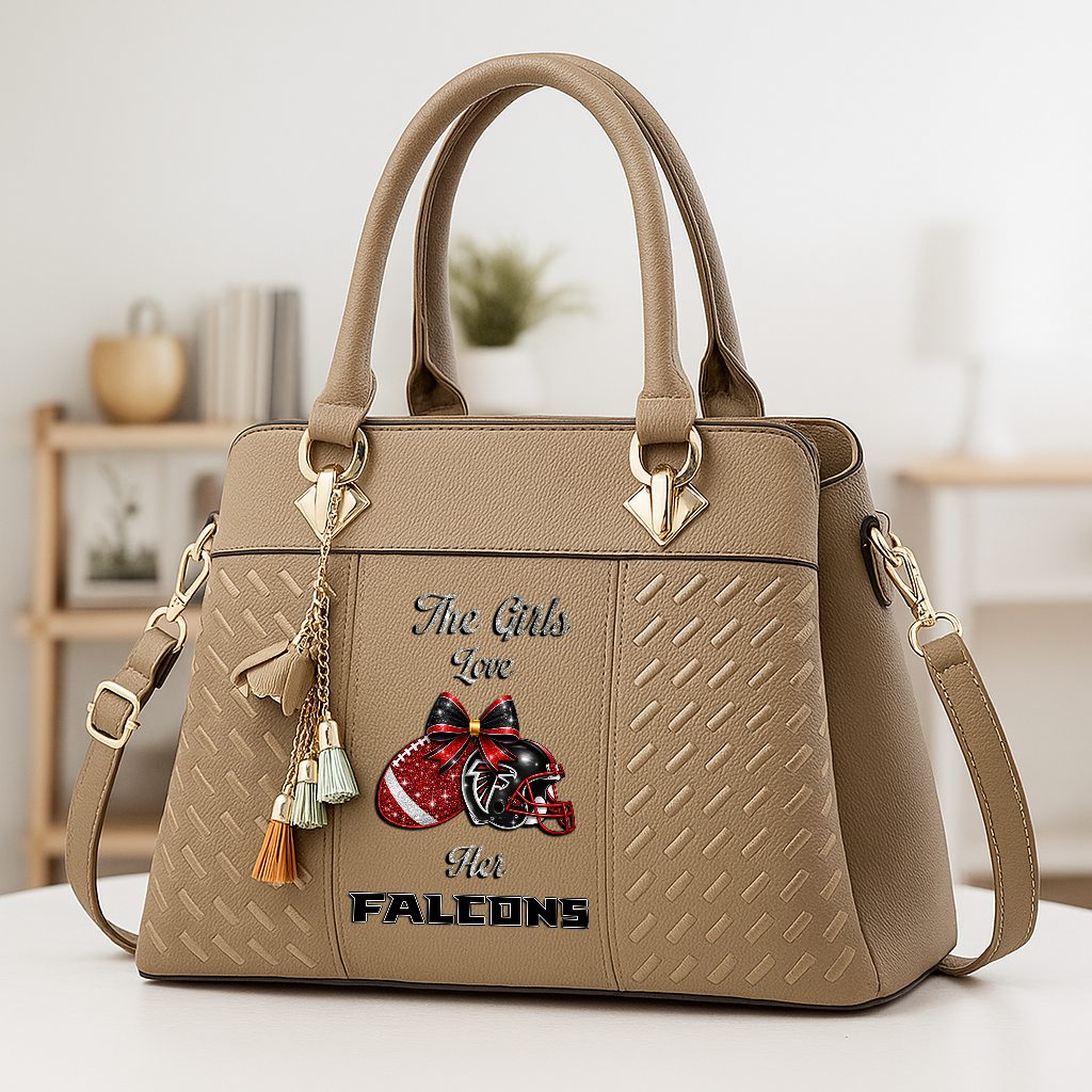 LIMITED EDITION - NEW CUSTOMIZED NFL18 ATF ATLANTA FALCONS WOMEN'S ZIP HANDBAG MULTICOLOR