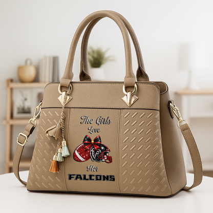 LIMITED EDITION - NEW CUSTOMIZED NFL18 ATF ATLANTA FALCONS WOMEN'S ZIP HANDBAG MULTICOLOR