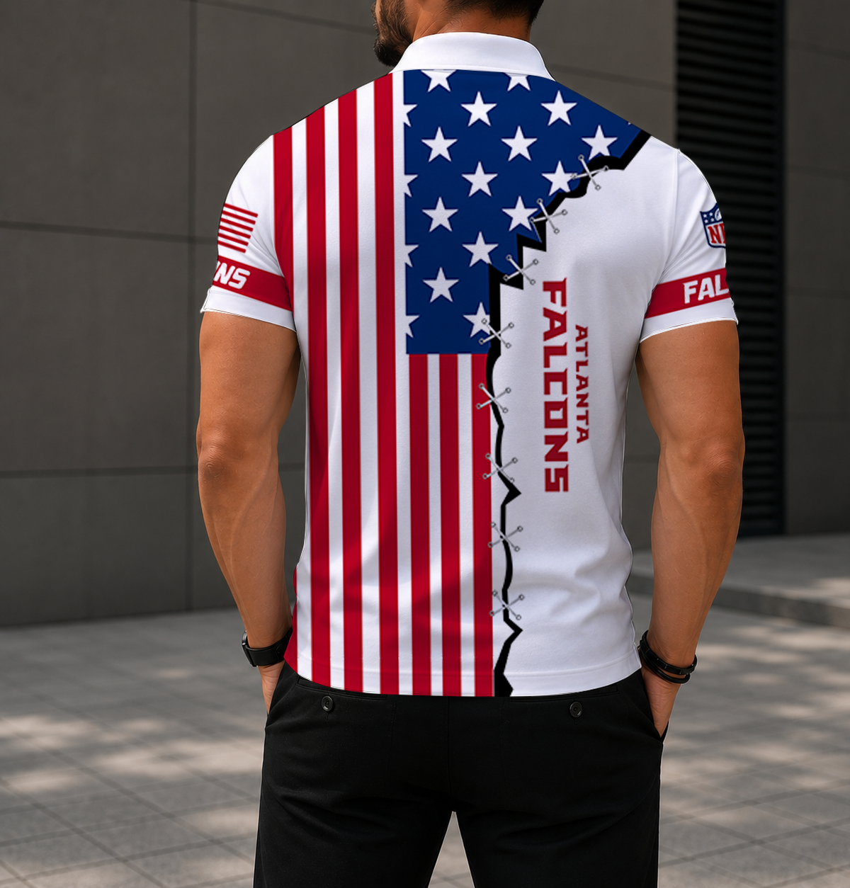 LIMITED EDITION - NEW CUSTOMIZED NFL18 ATF ATLANTA FALCONS POLO SHIRT, ZIP POLO SHIRT & T-SHIRTS
