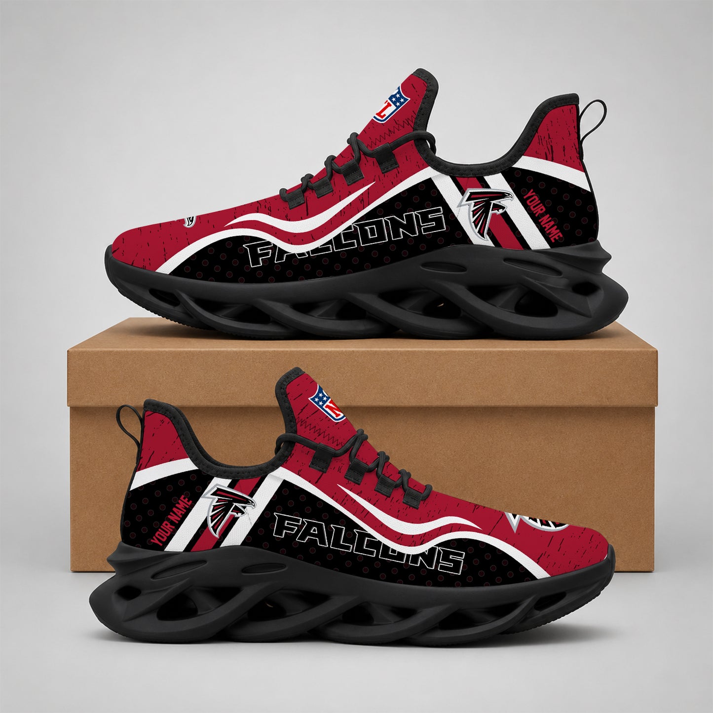 SPECIAL EDITION - NEW CUSTOMIZED NFL18 ATF ATLANTA FALCONS MAX SOUL SHOES