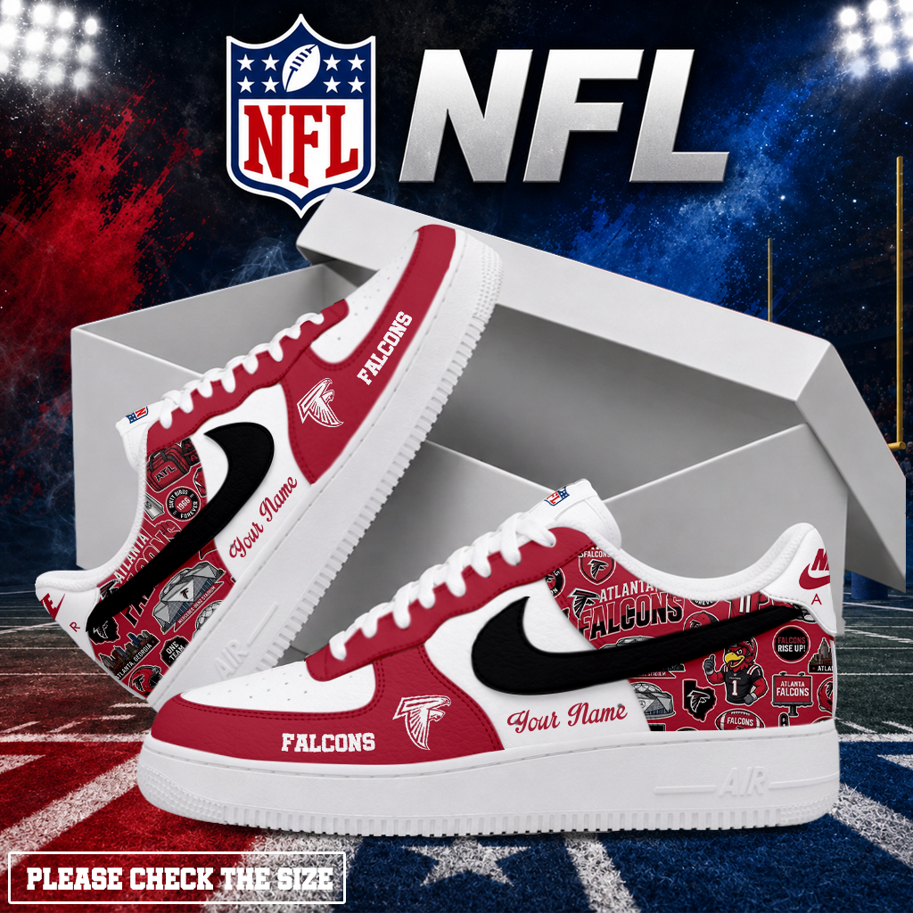 LIMITED EDITION - NEW CUSTOMIZED NFL18 ATF ATLANTA FALCONS AF1 SHOES