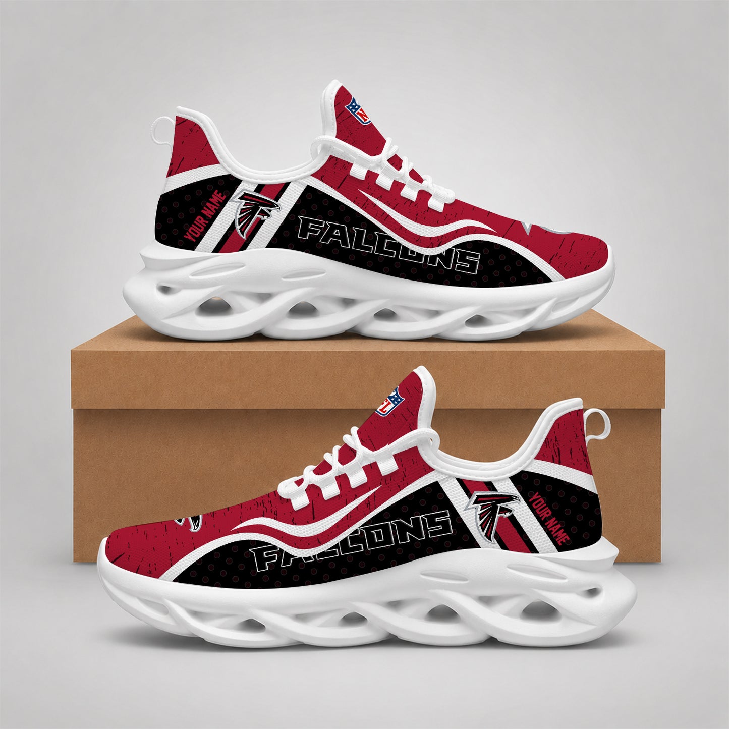 SPECIAL EDITION - NEW CUSTOMIZED NFL18 ATF ATLANTA FALCONS MAX SOUL SHOES