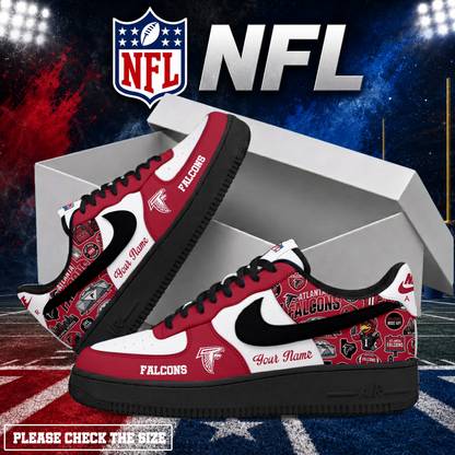 LIMITED EDITION - NEW CUSTOMIZED NFL18 ATF ATLANTA FALCONS AF1 SHOES
