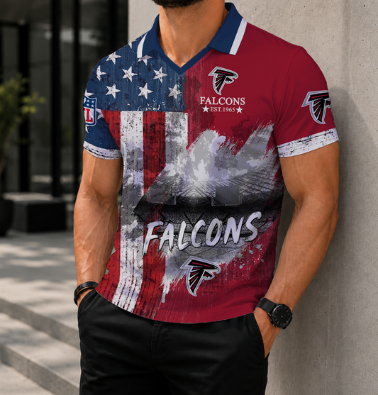 SPECIAL EDITION - NEW CUSTOMIZED NFL18 ATF ATLANTA FALCONS POLO SHIRT