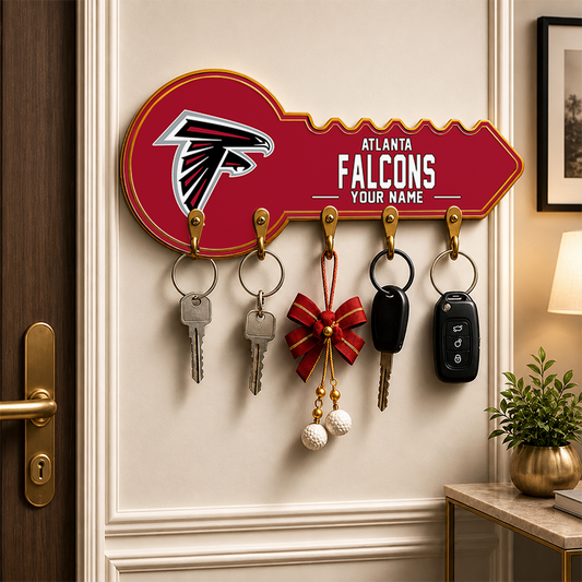 [SPECIAL OFFER] NEW CUSTOMIZED NFL18 ATF ATLANTA FALCONS WALL KEY HOLDER FOR HOME