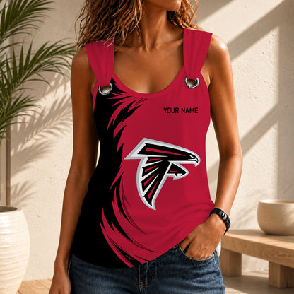 LIMITED EDITION - NEW CUSTOMIZED NFL18 ATF ATLANTA FALCONS O-RING SHOULDER TANK TOP