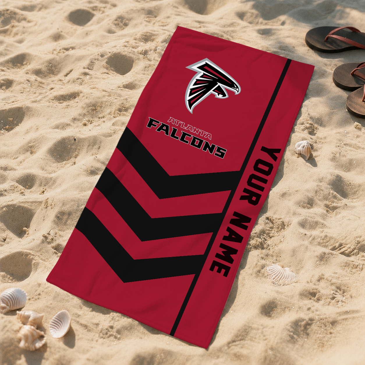 SPECIAL EDITION - NEW CUSTOMIZED NFL18 ATF ATLANTA FALCONS BEACH TOWEL