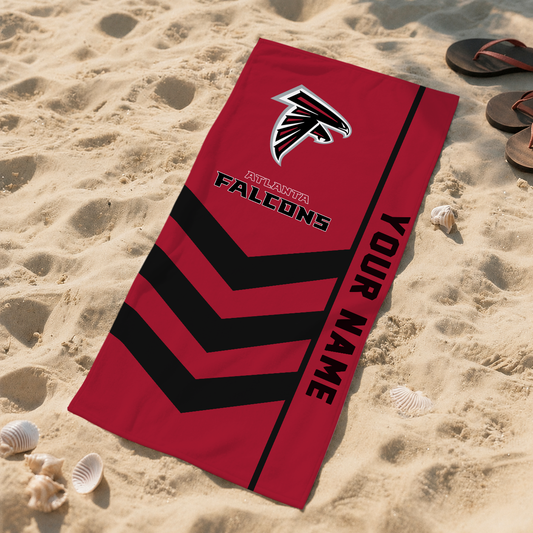 SPECIAL EDITION - NEW CUSTOMIZED NFL18 ATF ATLANTA FALCONS BEACH TOWEL