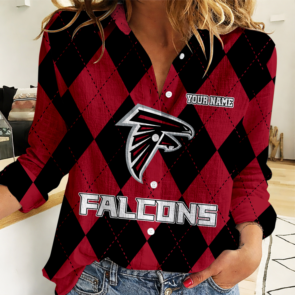 LIMITED EDITION - NEW CUSTOMIZED NFL18 ATF ATLANTA FALCONS WOMEN CASUAL SHIRT FOR FAN