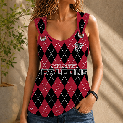 [SPECIAL OFFER] NEW CUSTOMIZED NFL18 ATF ATLANTA FALCONS O-RING SHOULDER TANK TOP
