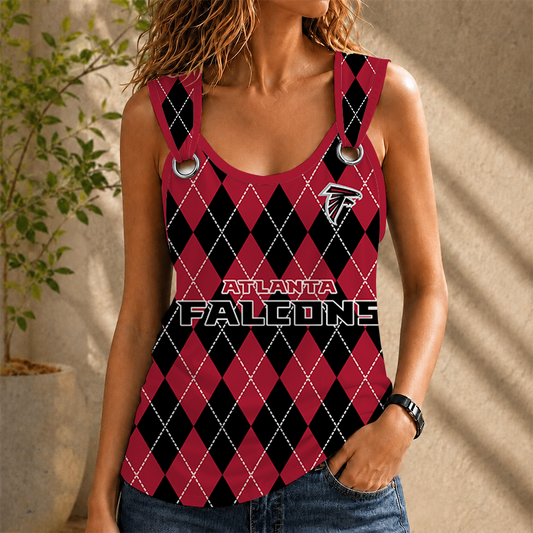 [SPECIAL OFFER] NEW CUSTOMIZED NFL18 ATF ATLANTA FALCONS O-RING SHOULDER TANK TOP
