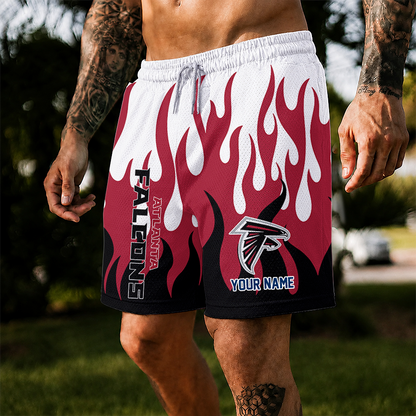 [SPECIAL OFFER] NEW CUSTOMIZED NFL18 ATF ATLANTA FALCONS SHORT PANTS