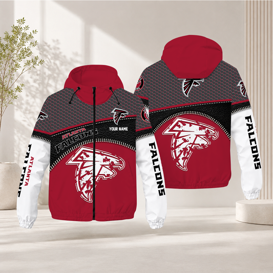 LIMITED EDITION - NEW CUSTOMIZED NFL18 ATF ATLANTA FALCONS WINDBREAKER JACKET