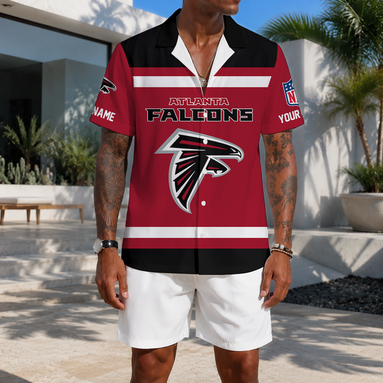 EXCLUSIVE EDITION - NEW CUSTOMIZED NFL18 ATF ATLANTA FALCONS UNISEX HAWAIIAN SHIRT