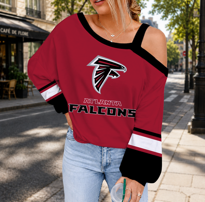SPECIAL EDITION - NEW CUSTOMIZED NFL18 ATF ATLANTA FALCONS DROP SHOULDER SWEATSHIRT