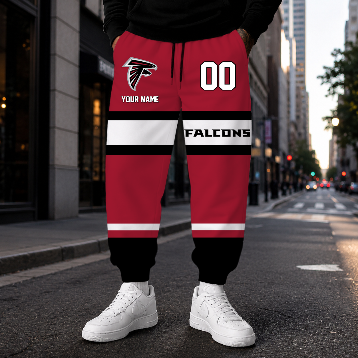 LIMITED EDITION - NEW CUSTOMIZED NFL18 ATF ATLANTA FALCONS SWEATPANTS