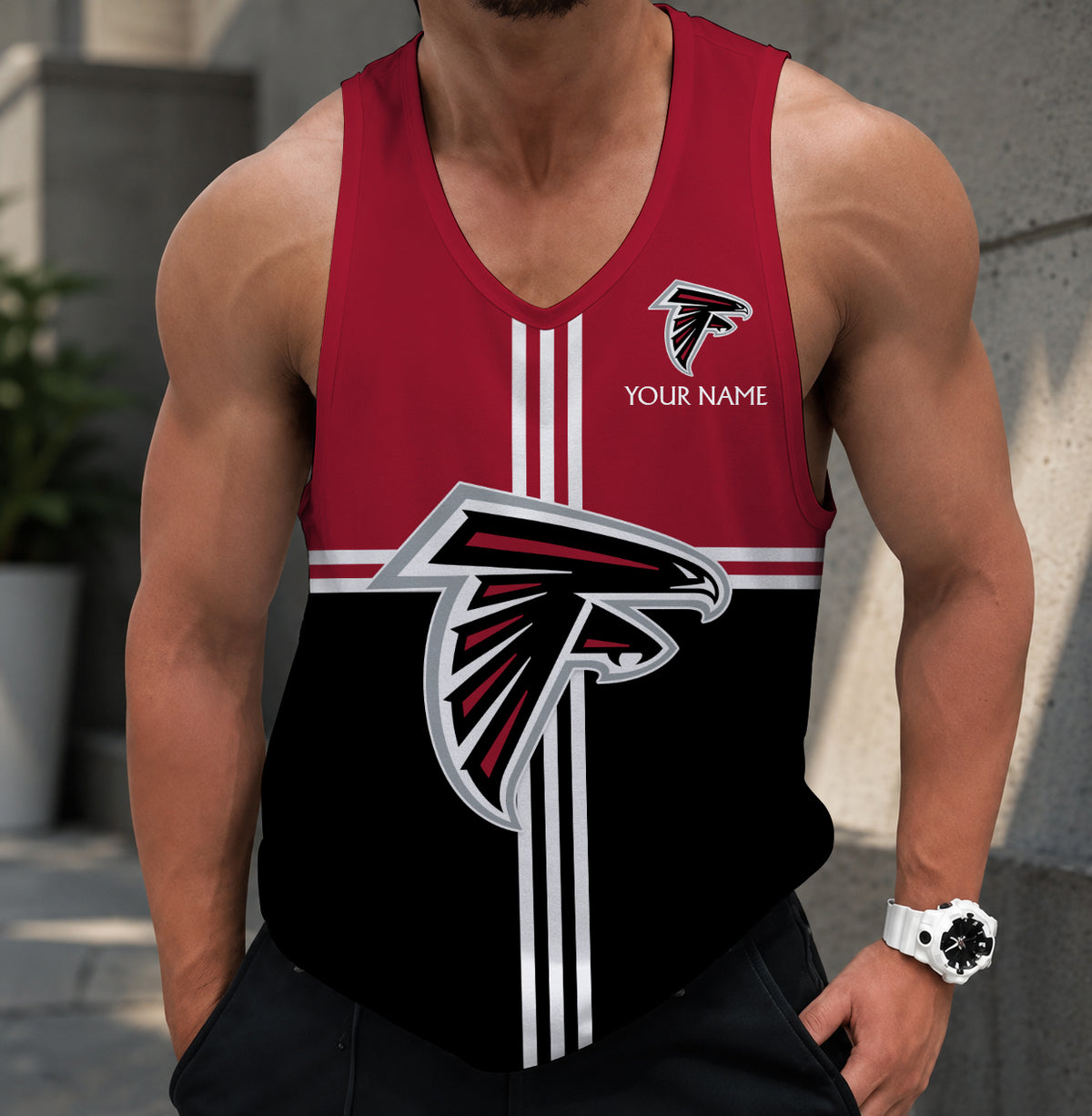EXCLUSIVE EDITION - NEW CUSTOMIZED NFL18 ATF ATLANTA FALCONS TANK TOP