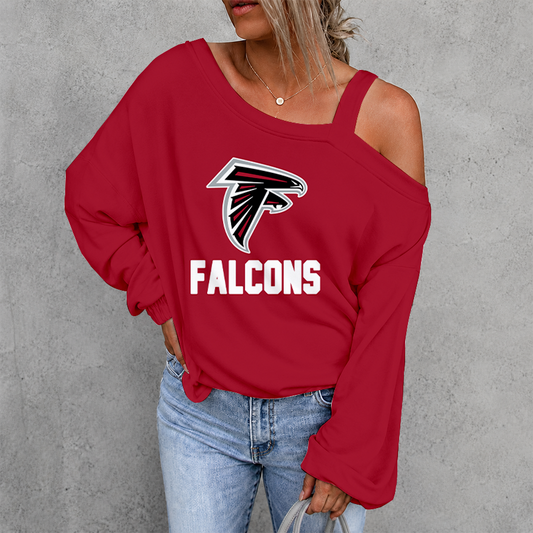[SPECIAL OFFER] NEW CUSTOMIZED NFL18 ATF ATLANTA FALCONS DROP SHOULDER SWEATSHIRT