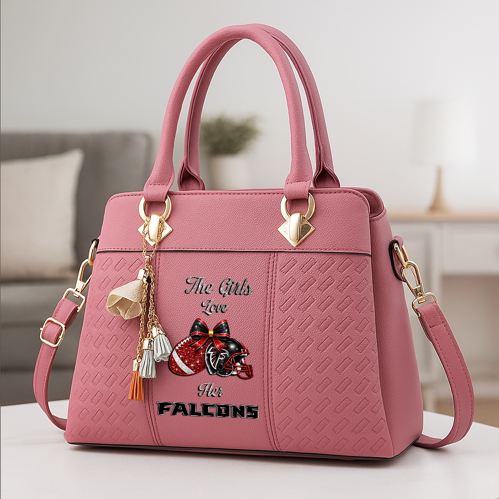 LIMITED EDITION - NEW CUSTOMIZED NFL18 ATF ATLANTA FALCONS WOMEN'S ZIP HANDBAG MULTICOLOR