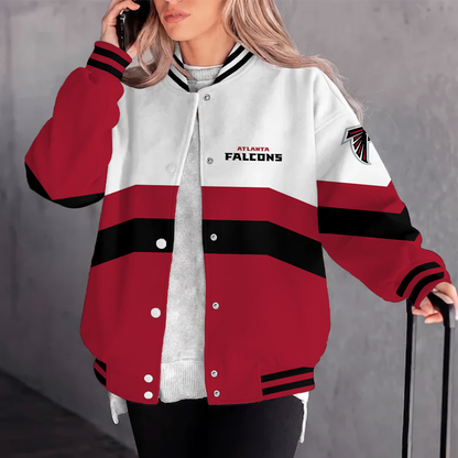 [SPECIAL OFFER] NEW CUSTOMIZED NFL18 ATF ATLANTA FALCONS SATIN VARSITY & BASEBALL JACKET