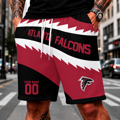 [SPECIAL OFFER] NEW CUSTOMIZED NFL18 ATF ATLANTA FALCONS SHORT PANTS