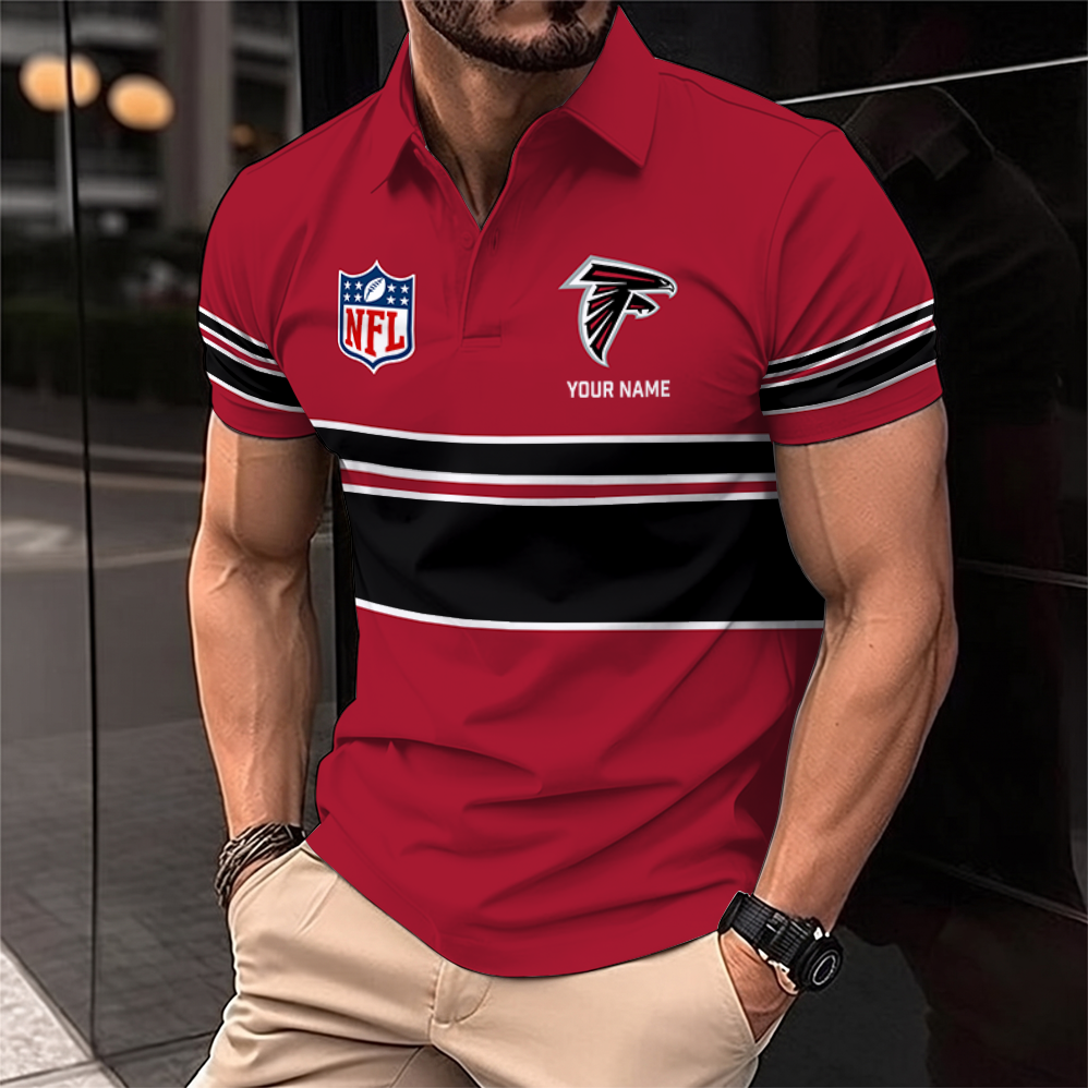 [SPECIAL OFFER] NEW CUSTOMIZED NFL18 ATF ATLANTA FALCONS POLO SHIRT