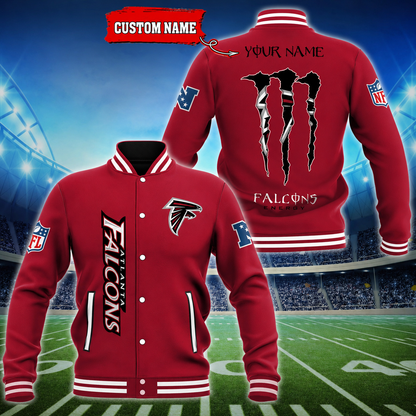 LIMITED EDITION - NEW CUSTOMIZED NFL18 ATF ATLANTA FALCONS SATIN VARSITY & BASEBALL JACKET