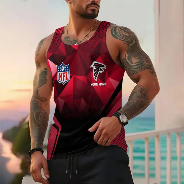 LIMITED EDITION - NEW CUSTOMIZED NFL18 AT FALCONS UNISEX TANK TOP