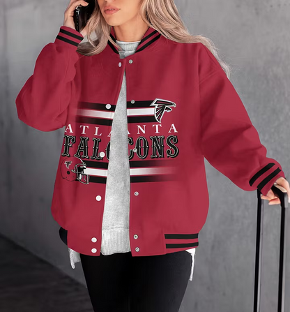 LIMITED EDITION - NEW CUSTOMIZED NFL18 ATF ATLANTA FALCONS SATIN VARSITY & BASEBALL JACKET