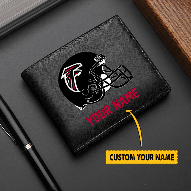 LIMITED EDITION - NEW CUSTOMIZED NFL18 AT FALCONS LEATHER WALLET