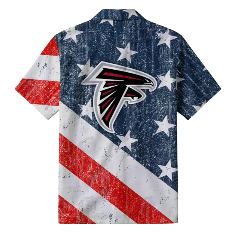 LIMITED EDITION - NEW CUSTOMIZED NFL18 ATF ATLANTA FALCONS PATRIOTIC 250 USA HAWAIIAN SHIRT