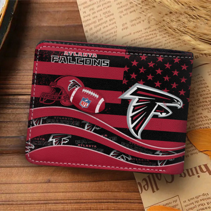 [SPECIAL OFFER] NEW CUSTOMIZED NFL18 ATF ATLANTA FALCONS LEATHER WALLET