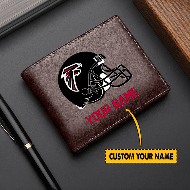 LIMITED EDITION - NEW CUSTOMIZED NFL18 AT FALCONS LEATHER WALLET