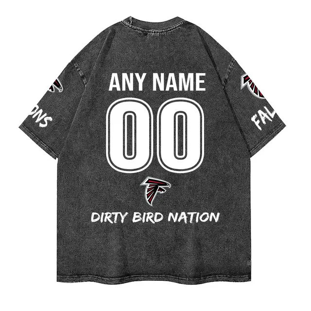 [SPECIAL OFFER] NEW CUSTOMIZED NFL18 ATF ATLANTA FALCONS MULTICOLOR WASHED TEE