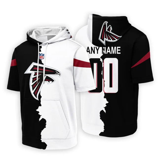 LIMITED EDITION - NEW CUSTOMIZED NFL18 ATF ATLANTA FALCONS SHORT SLEEVE HOODIE T-SHIRT