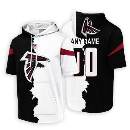 LIMITED EDITION - NEW CUSTOMIZED NFL18 ATF ATLANTA FALCONS SHORT SLEEVE HOODIE T-SHIRT