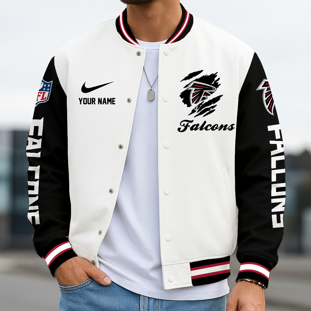 LIMITED EDITION - NEW CUSTOMIZED NFL18 ATF ATLANTA FALCONS BASEBALL JACKET