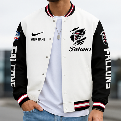 LIMITED EDITION - NEW CUSTOMIZED NFL18 ATF ATLANTA FALCONS BASEBALL JACKET