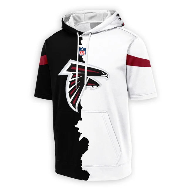 LIMITED EDITION - NEW CUSTOMIZED NFL18 ATF ATLANTA FALCONS SHORT SLEEVE HOODIE T-SHIRT