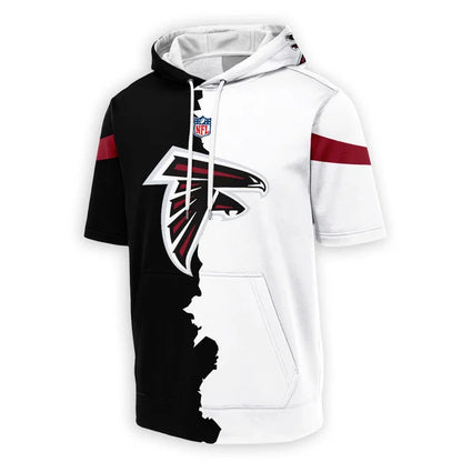 LIMITED EDITION - NEW CUSTOMIZED NFL18 ATF ATLANTA FALCONS SHORT SLEEVE HOODIE T-SHIRT