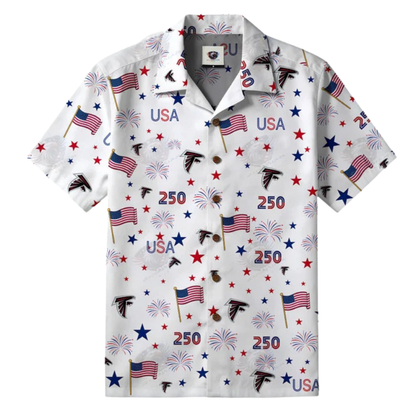 LIMITED EDITION - NEW CUSTOMIZED NFL18 ATF ATLANTA FALCONS PATRIOTIC 250 USA HAWAIIAN SHIRT