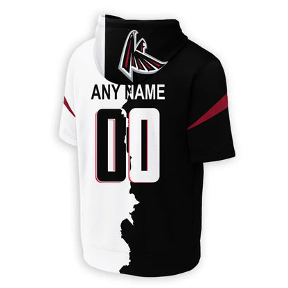 LIMITED EDITION - NEW CUSTOMIZED NFL18 ATF ATLANTA FALCONS SHORT SLEEVE HOODIE T-SHIRT